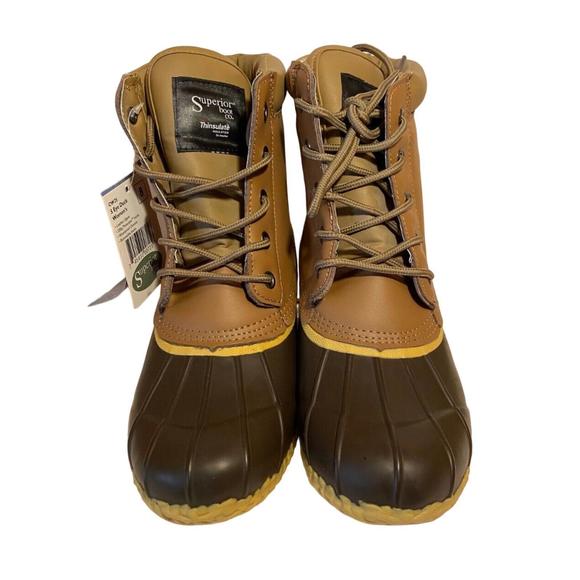 NEW SUPERIOR BOOT CO. women's 5 eye duck boot in brown - Picture 3 of 4